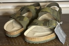 Birkenstock Arizona Desert Soil Camo Green Birko-Flor Soft Footbed - Mens 13/46
