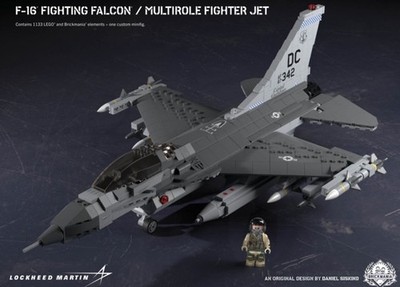 Brickmania F-16 Fighting Falcon BKM8095 Supersonic Multirole Fighter
