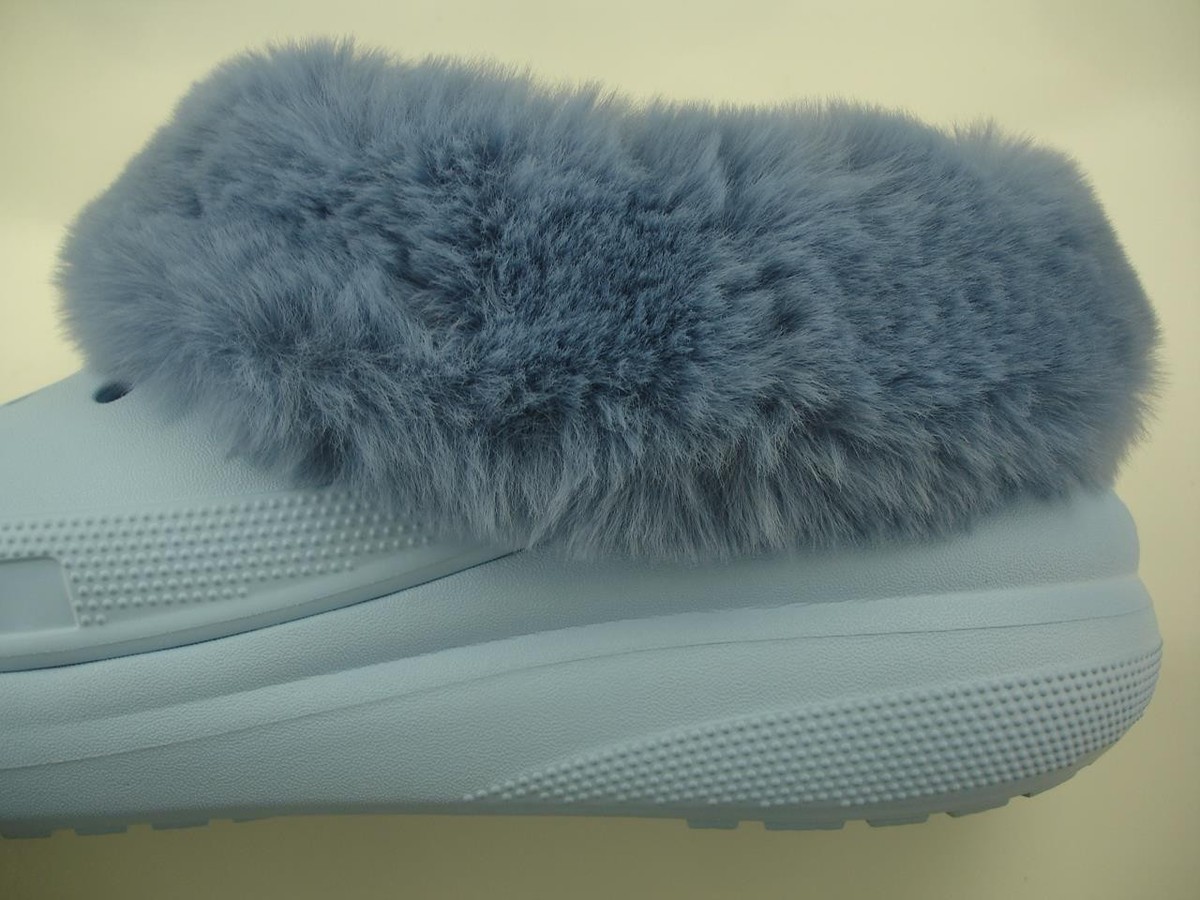 mimiグレーXS Men's 10 Women's sz 12 Crocs 208446 Furever Crush Faux Fur Lined