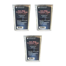 300 Guardhouse Graded Coin Slab Protector Bags • Resealable PCGS NGC Sleeves