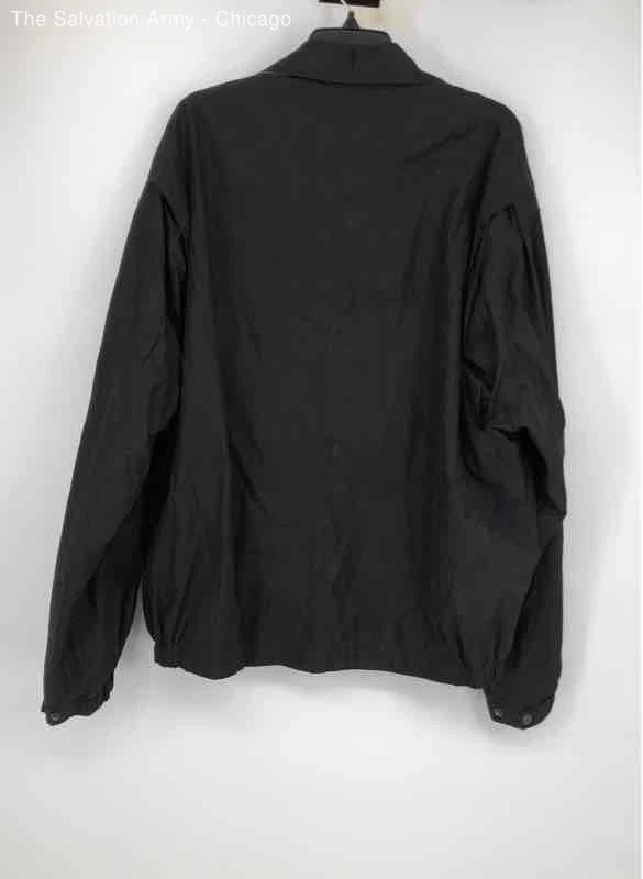 St. John's Bay Mens Black Long Sleeve Full-Zip Pockets Windbreaker Jacket Sz 2XL - Image 2 of 4