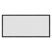 Window Screen Mesh, 24" x 55" Fiberglass Net Mesh Grey Frame Hook and Loop