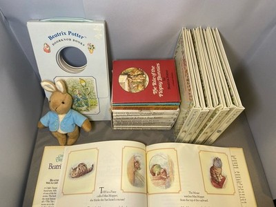 HUGE Lot of BEATRIX POTTER Peter Rabbit Books, Hallmark Ornaments, Pop-Up Books
