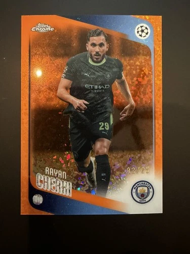 2025-26 Topps Chrome UEFA RAYAN CHERKI Orange /25 Man City France