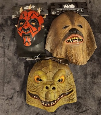 Star Wars Adult Costume Mask Lot Of 3 Darth Maul Bossk Chewbacca NWT