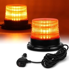 Magnetic Beacon Light Yellow Strobe Light 12v Warning Flashing Rotating Lamps