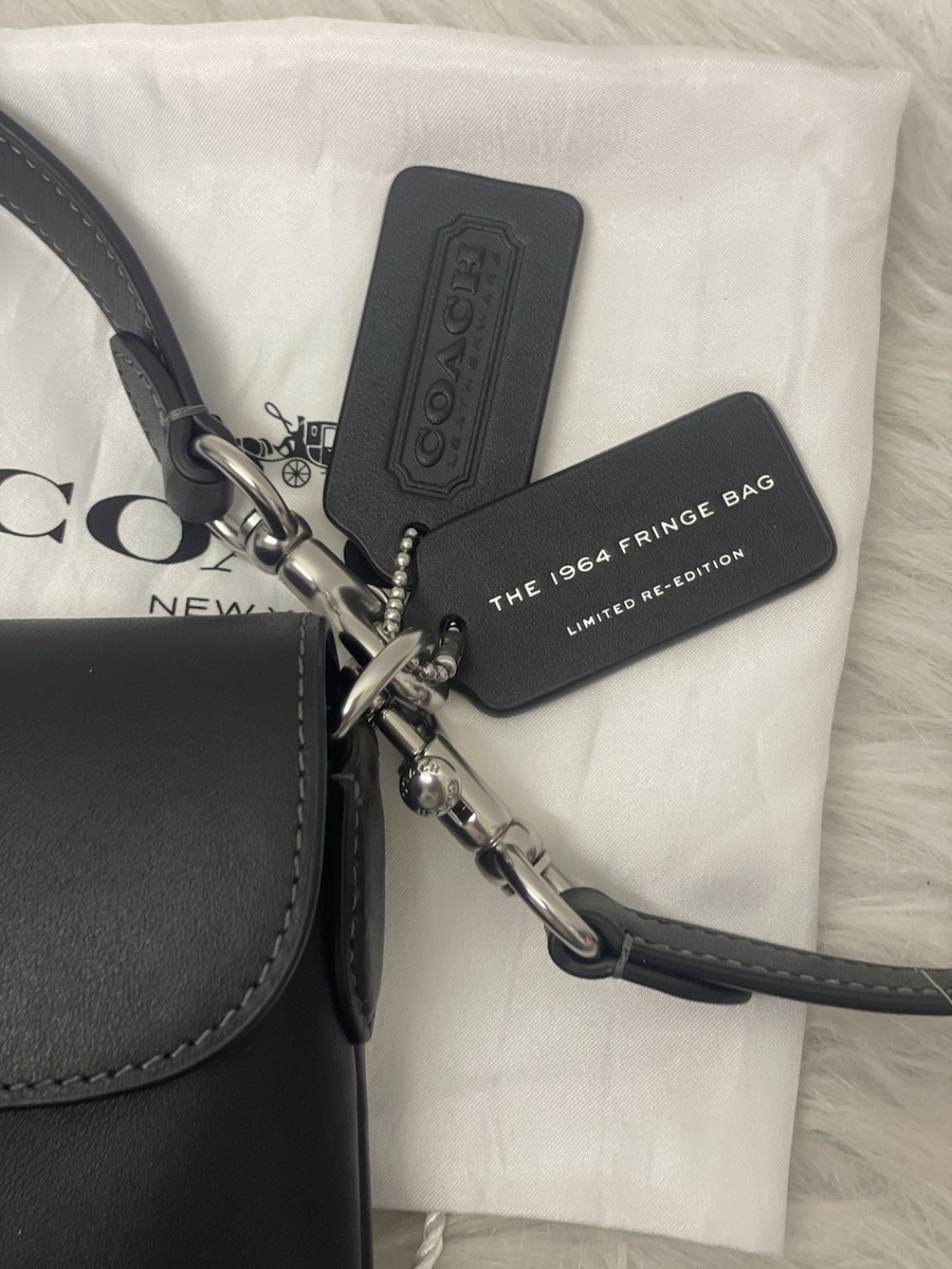 Coach 1964 Fringe Glovetanned Leather Crossbody Bag Silver/Black