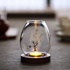 Tealight Candle Holder Glass Candle Holder Clear Candlestick Stand Decorations