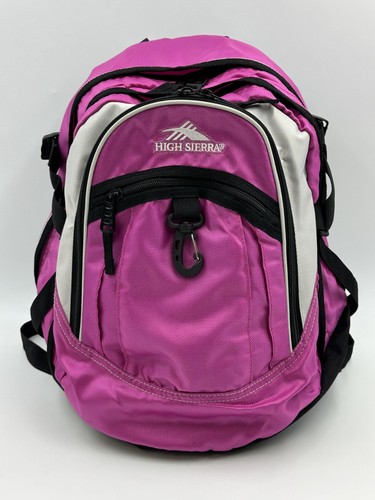 High Sierra Backpack Pink Black Multi Pocket School Travel Daypack 5420 Laptop