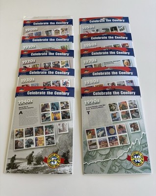 USPS Stamps Celebrate the Century Complete Set of 10 Unopened Sheets $.32 & $.33
