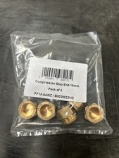 15mm x 15mm STOP CAP END COMPRESSION JOINT FITTING - PACK OF 5 PLUMBING