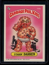 1986 GPK Garbage Pail Kids OS3 Starin' Darren # 114a - Die Cut Error Variation
