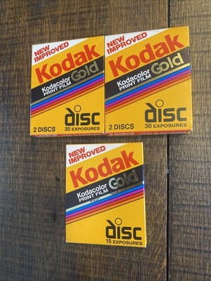 Kodak Gold Disc Film 2-Pk 30 Exp & 1-Pk 15 Exp Kodacolor Print Film (exp 1996)