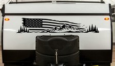 Mountain American Flag Vinyl Decal Distressed Patriotic Rv Camper Graphic V2 Mountain American Flag Vinyl Decal Distressed Patriotic Rv Camper Graphic V2