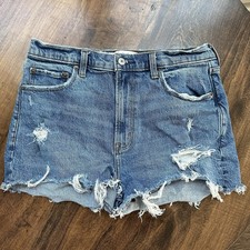 Abercrombie Fitch The Mom Short High Rise Size 28/8 Distressed