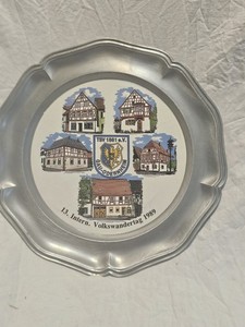 13. INTERN  VOLKSWANDERUNG 1989 TSv 1881 GAU-Odernheim Pewter Plate