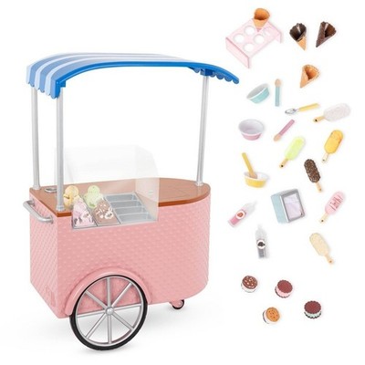 Our Generation Two Scoops Ice Cream Cart Accessory Set for 18'' Dolls