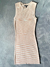 Kendall & Kylie Women's Sleeveless Ribbed Boho Sweater Dress Sz S