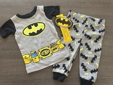 DC Batman 2 Piece Pajama Set Pants Bottoms Fitted Size 12M 12 Months NEW