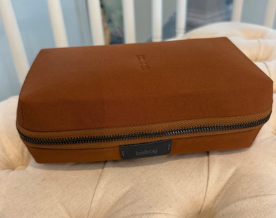 Tech Kit Compact tech Accessories Organizer Zipper Pouch Bronze