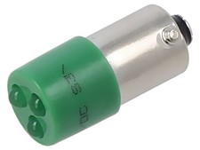 18620351 Kontrollleuchte: LED T10 gr&uuml;n Kunststoff 24VAC 24VDC CML INNOVATIV