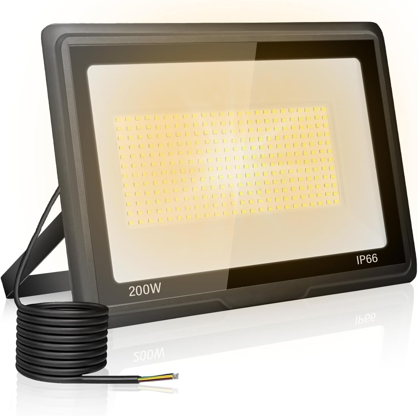 Faretto LED Da Esterno 200W, Faro Led Esterno 20000LM 3000K Bianco Caldo Faretti