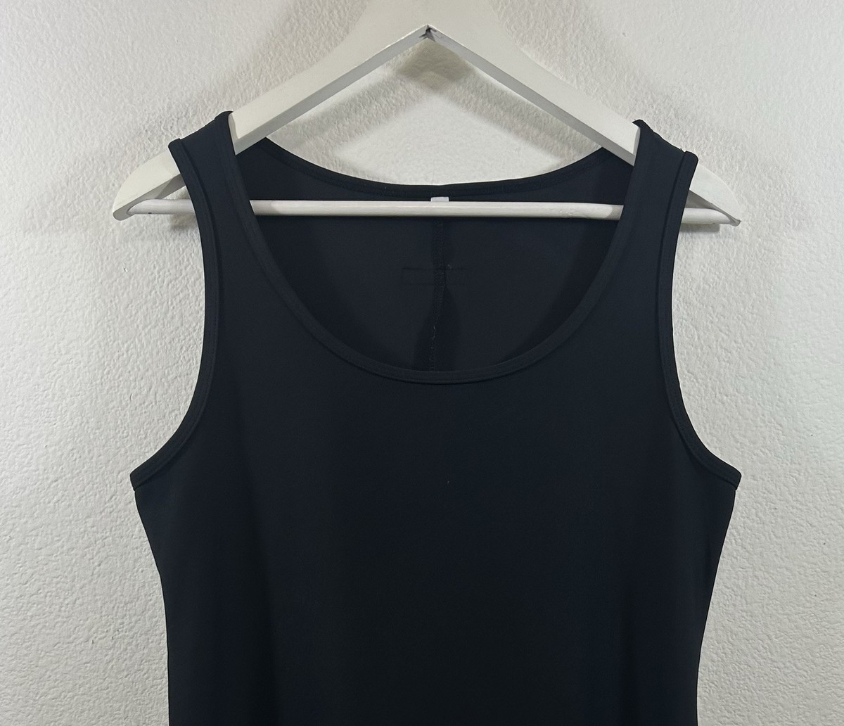 Nuu Muu Sleeveless Solid Black Dress Size Medium Tank Back Pocket M Ruu Muu View 2