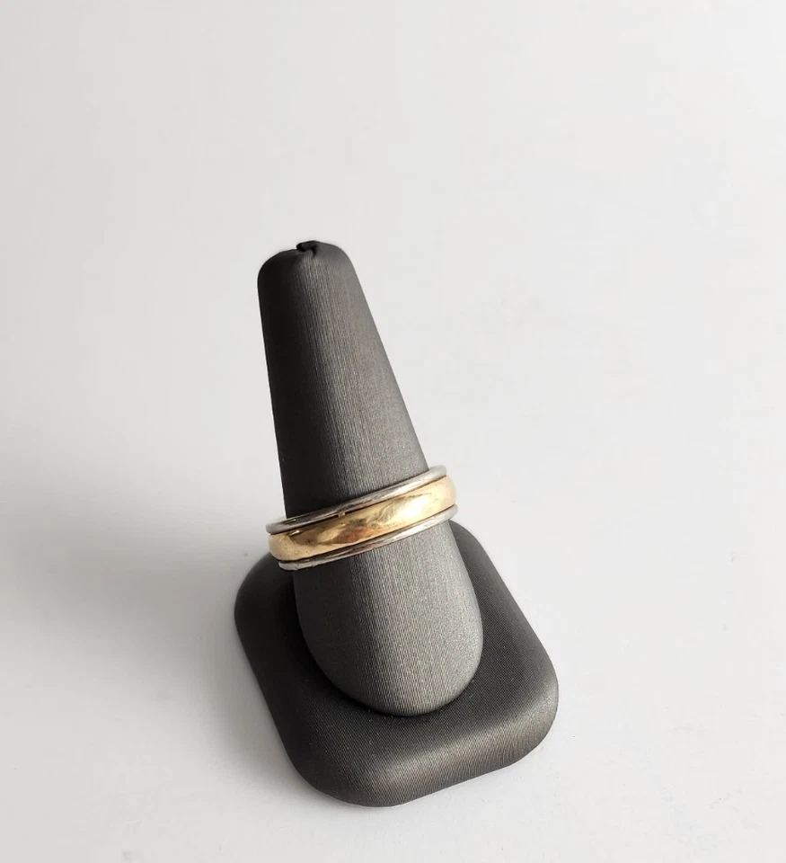 Alianza de boda James Avery de oro amarillo de 14k y paladio para hombre talla 11 Foto 3 de 4