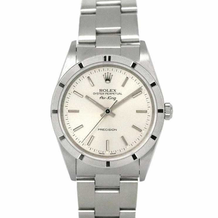 ROLEX Air King 14010M Silver Case Size 34.0mm Used Watch #111326