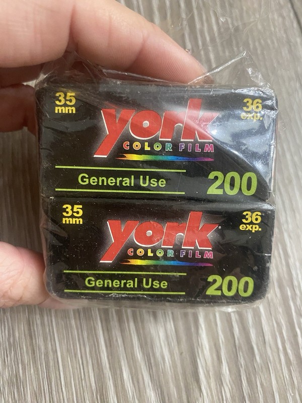 York 35mm Color Film 200 ISO General Use 36 Exp SW6652 MAR 2005 set of 2