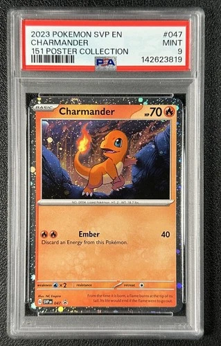 CHARMANDER PSA 9 2023 POKEMON SVP EN #047 151 POSTER COLL 3819