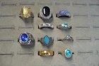 VINTAGE COSTUME JEWELRY RING LOT