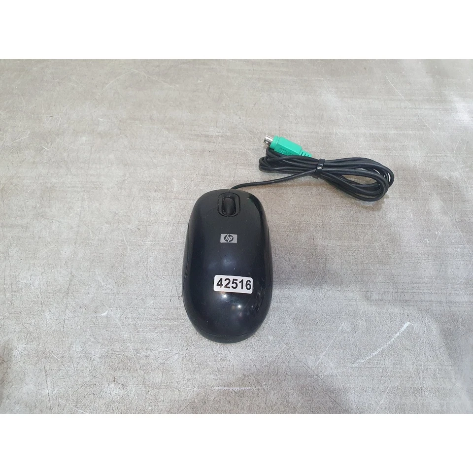 HP 5188-6230 Optical Mouse Black Wired 2 Buttons Scroll Wheel PS/2 for Desktop - Image 2 of 4