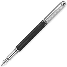 Caran d'Ache Varius Rubracer Fountain Pen Luxury Oblique Broad Nib Black Barrel