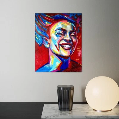 ORIGINAL Acryl Öl Bild Gemälde Frau Abstrakt Malerei Modern Erotik HANDGEMALT - Bild 1 von 4
