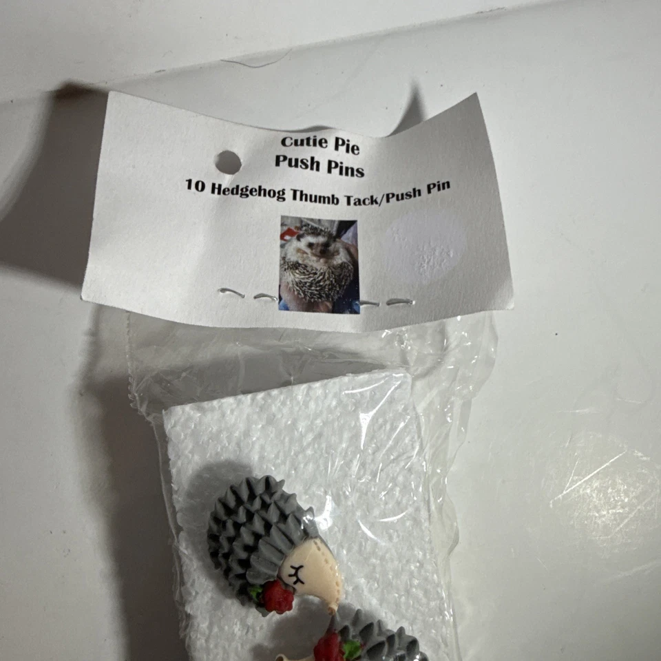 Hedgehog Push Pins Thumbtacks by Cutie Pie Set of 10 Bulletin Board Decor Gift - Image 3 of 4