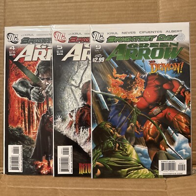 3 Brightest Day Green Arrow #4/5/9 DC COMICS ALL NM
