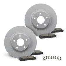 Rear Geomet Brake Rotors + Pads for 2018-2023 VW Atlas/Cross Sport Audi Q3