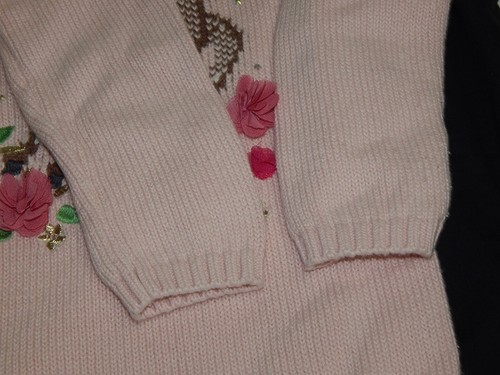 Max Studio Girls 5/6 Pink DEER Floral Tunic Sweater So pretty Must see - Picture 4 of 6