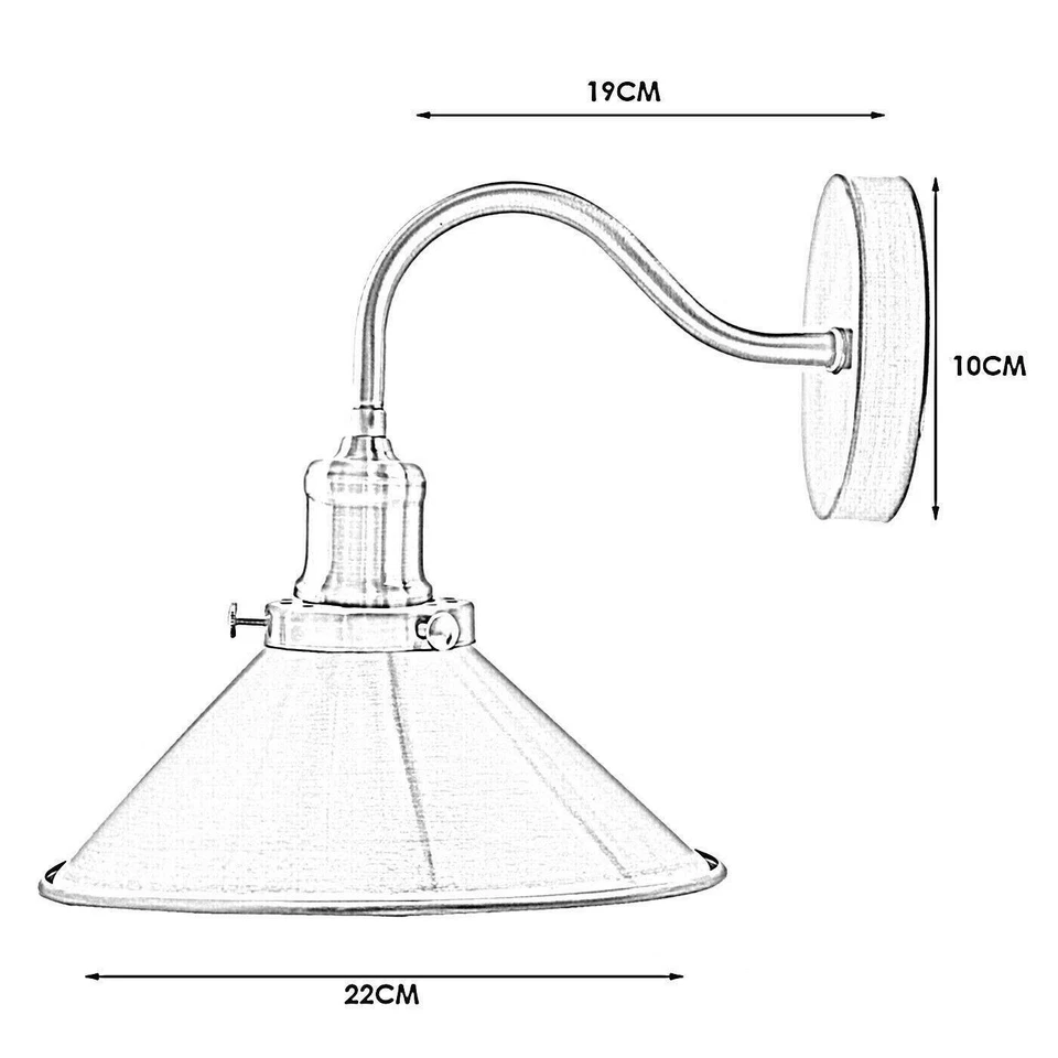 Modern Wall Light Retro Industrial Swan Neck Wall Light Indoor Sconce Metal UK - Image 2 of 4