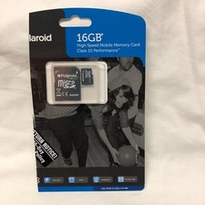 Polaroid 16GB Micro SDHC Class 10 Memory Card PNY with Adapter FAST SHIP