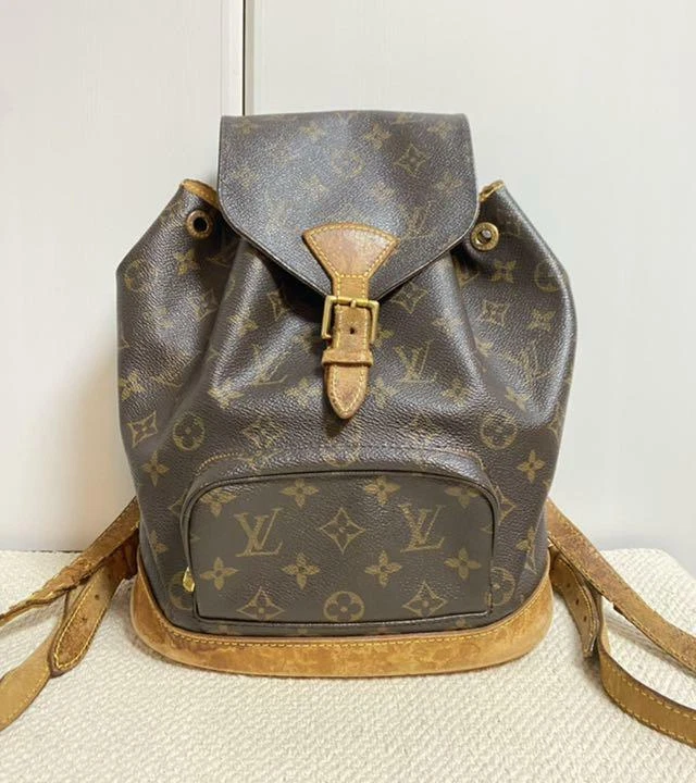 Louis Vuitton Monogram Rucksack Backpack Bag Monsuri Leather Brown #9984A