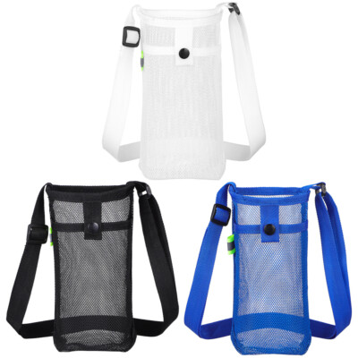 3 Pcs Tragbarer haute qualité Mesh Pocket Water Tasse Beutel Becher Tragetasche Reisen