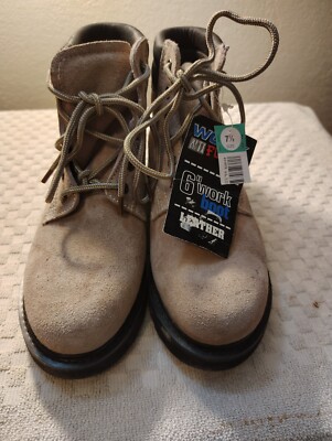 NEW work force work boot shoe tan suede sz7.5 men slip & oil resistant Hike Work