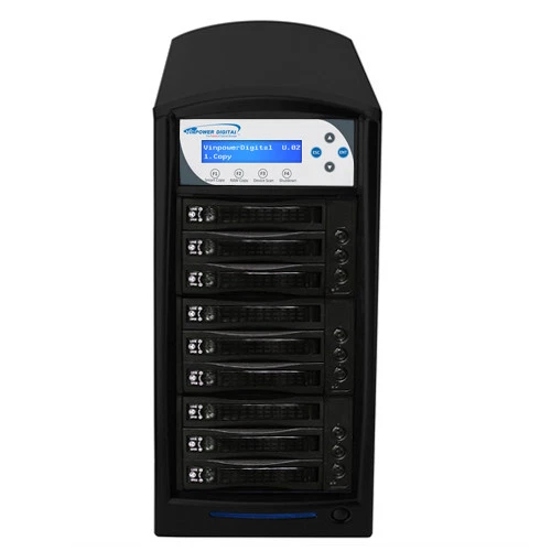 8 Target HDD Disco Duro SSD Duplicador de Clon de Datos Independiente HDDSHARK-8T-BK Foto 4 de 4