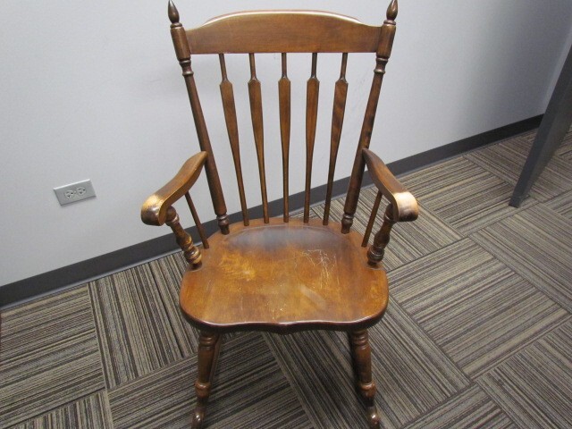 Vintage Mid Century Nichols & Stone Arrow Back Maple Rocking Chair