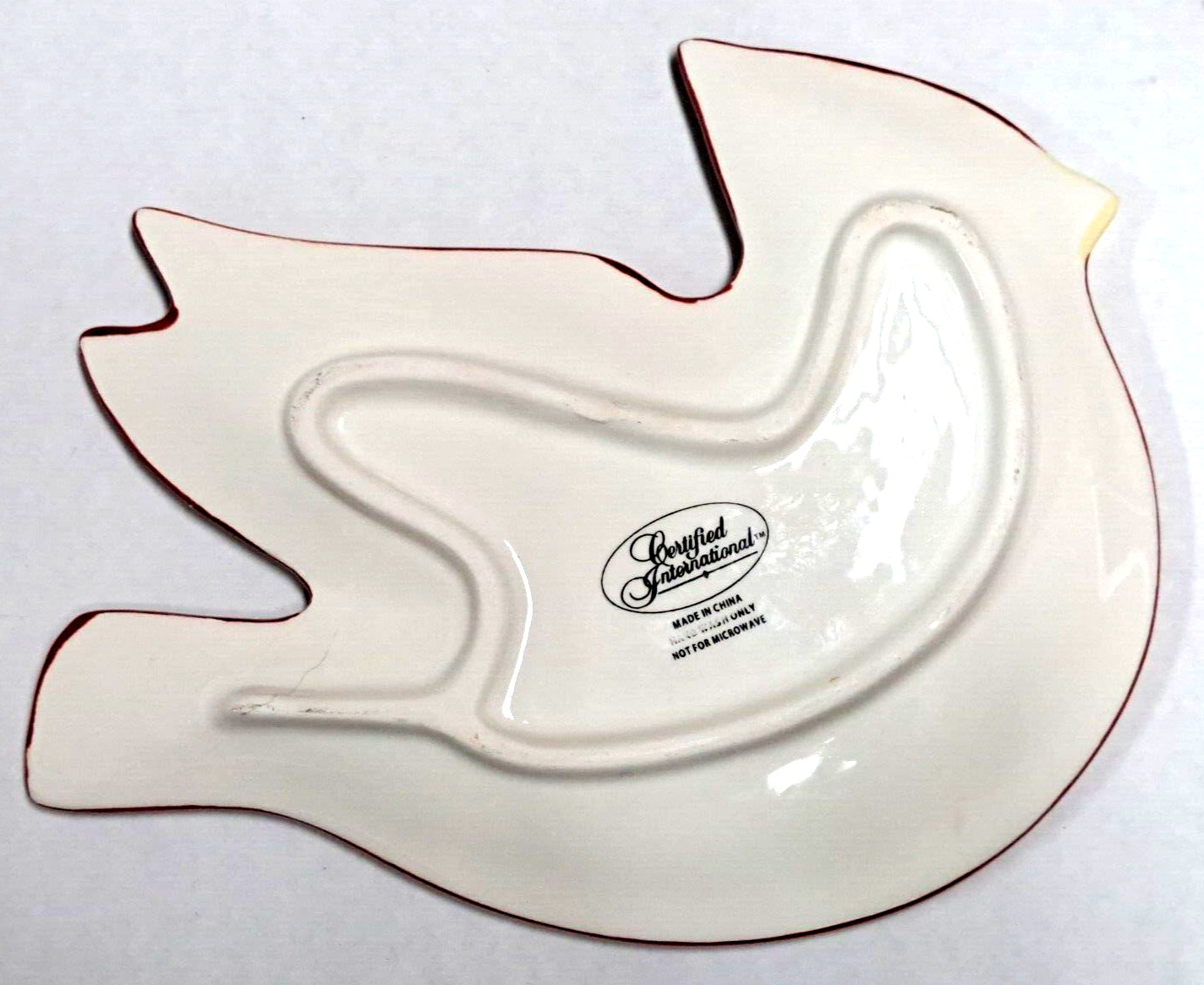 Cardinal Bird Plate Certified International Christmas Holiday