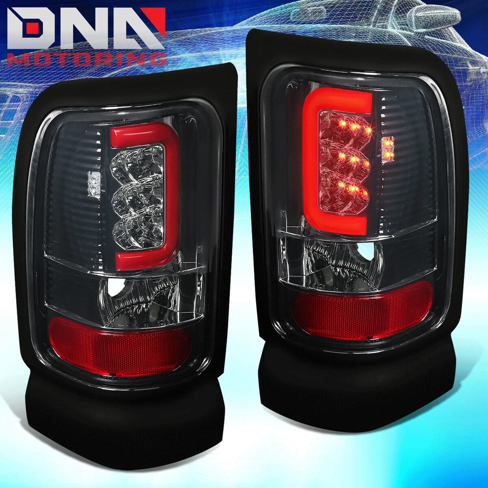 ХРОМИРОВАННЫЙ КОРПУС ФАРЫ + ДЫМЧАТЫЙ U-HALO СВЕТОДИОДНЫЙ ТОРМОЗНОЙ ЗАДНИЙ ФОНАРЬ ПОДХОДИТ 94-02 DODGE RAM - Изображение 3 из 4