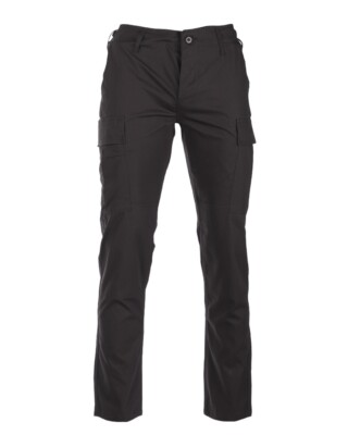 MIL-TEC CARGOHOSE MILITÄRTYP BDU SECURITY SLIM FIT FARBE SCHWARZ