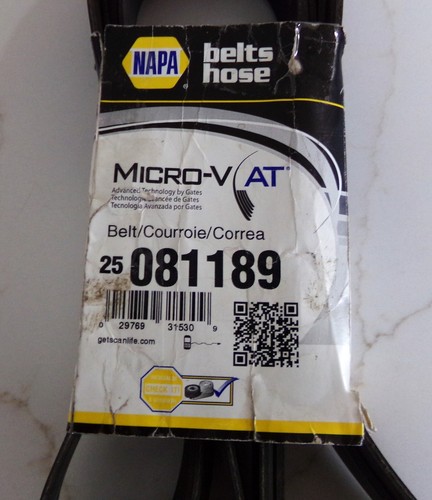 NOS Gates NAPA K081189 Serpentine Belt-Premium OE Micro-V Belt 081189 / 8PK1189 - Picture 3 of 6